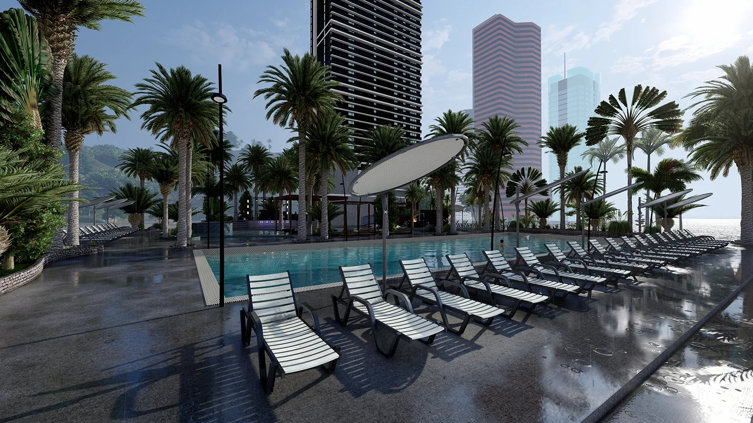 طراحی لندسکیپ هتل بلو پلاس ترکیه زیوان استودیو 3