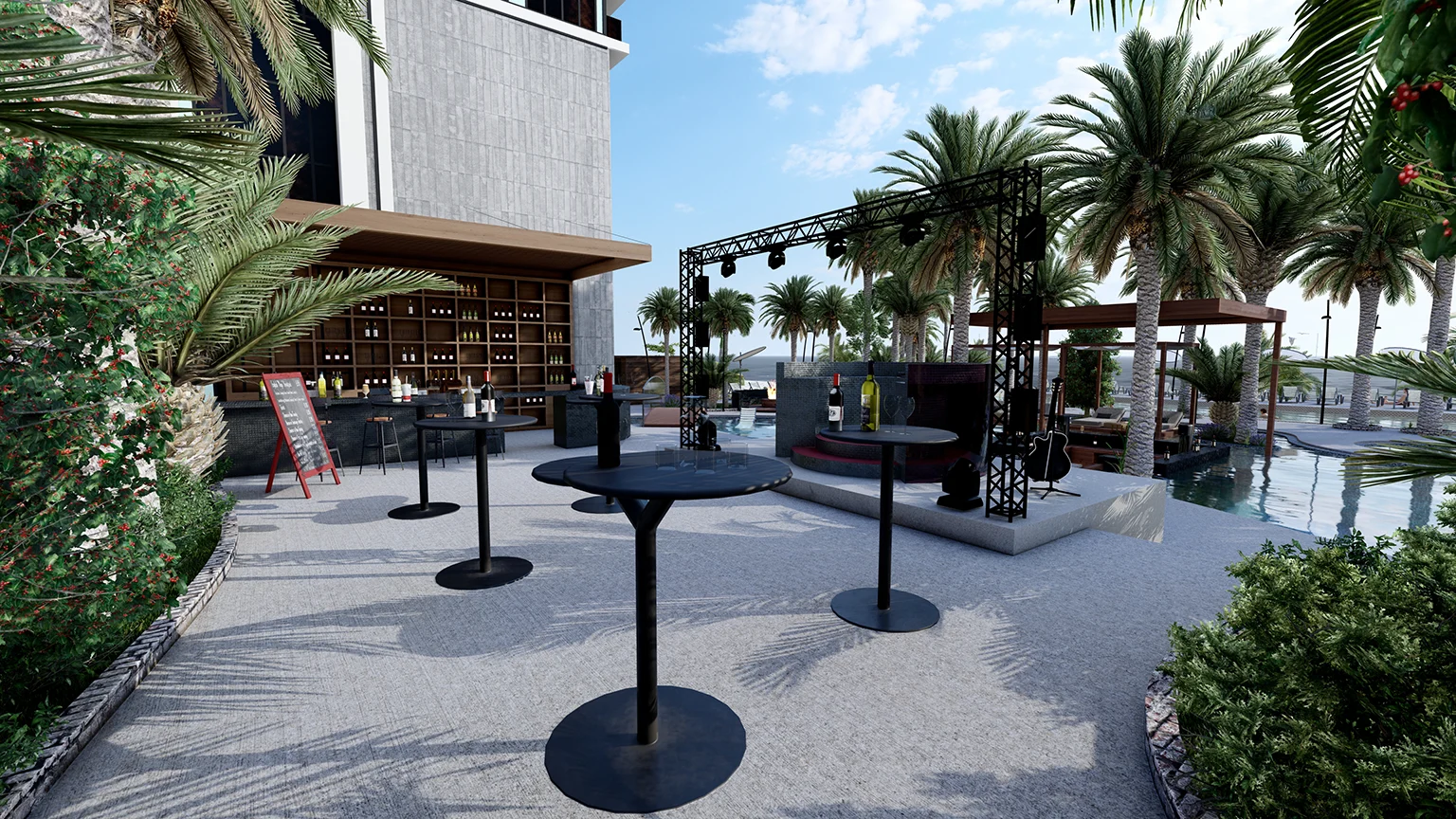 طراحی لندسکیپ هتل بلو پلاس ترکیه زیوان استودیو 6