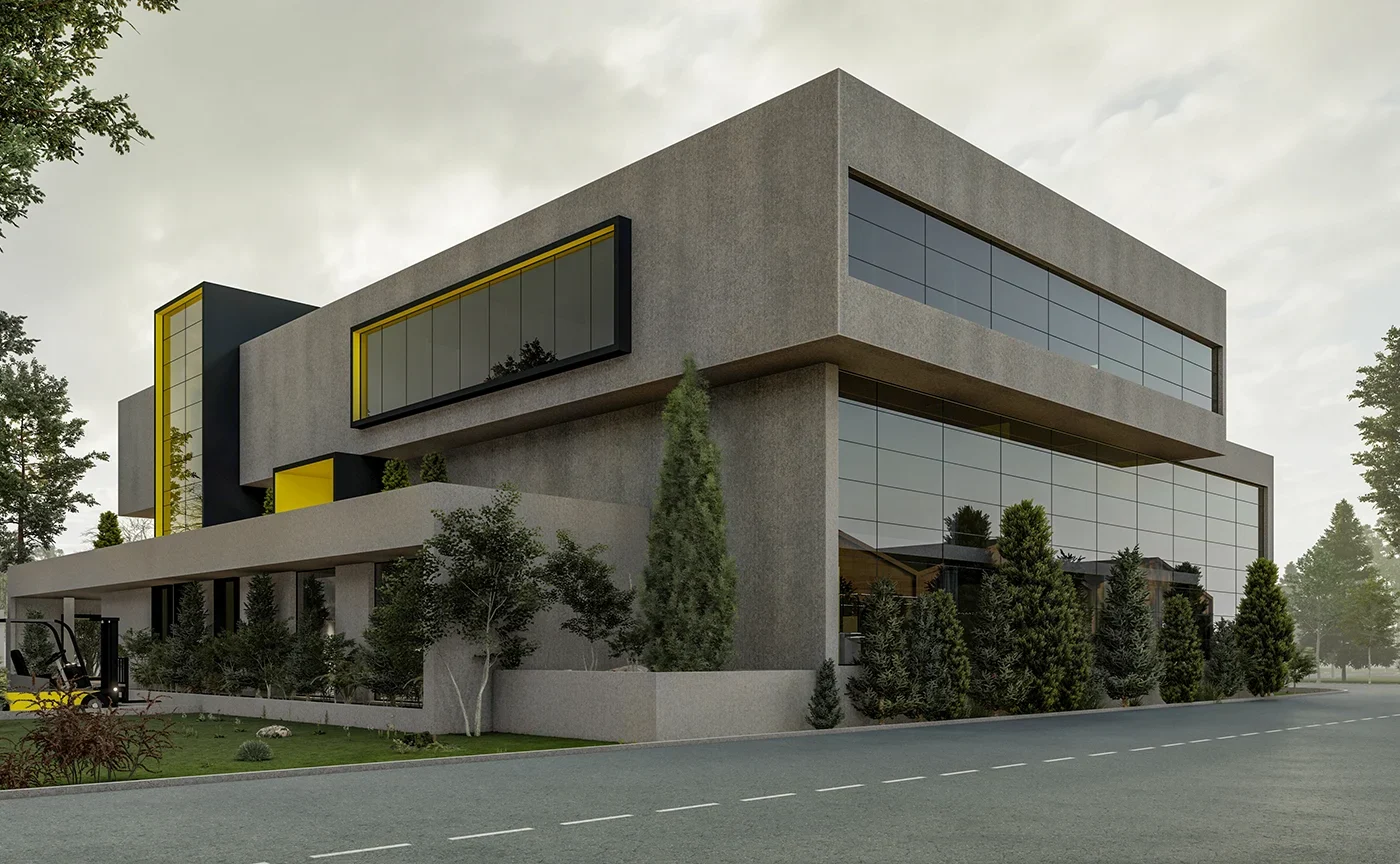 طراحی معماری سپاهان لیفتر صنعتی ساختمان اداری 3